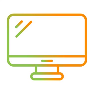 Bilgisayar monitörü simgesi. vektör illüstrasyonu