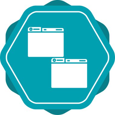 Windows web simgesi vektör çizimi