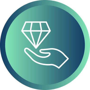 Elmas simgesi vektör illüstrasyonu