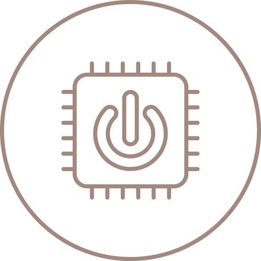 devre kartı ince çizgi simgesi