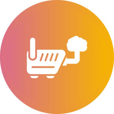 Bir araba simgesinin vektör illüstrasyonu