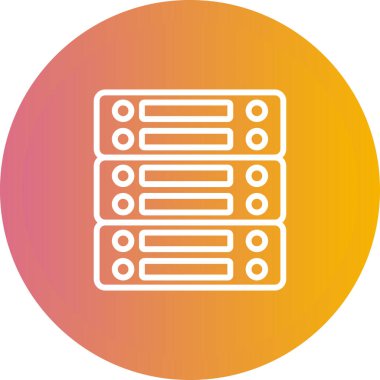 sunucu web simgesi vektör illüstrasyonu