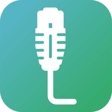 soyut arkaplanda izole edilmiş mikrofon simgesi