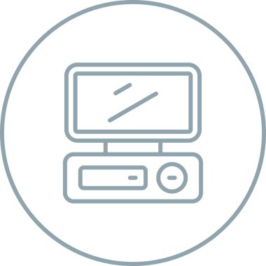 Vektör tv simgesi, Web ev illüstrasyonu