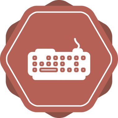 Bir daktilo simgesinin vektör illüstrasyonu