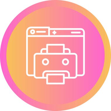 Yazıcı simgesi basit örnek