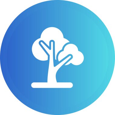 Soyut bir grupta ağaç simgesi izole edildi