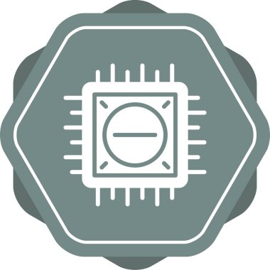 İşlemci. Web simgesi basit illüstrasyon