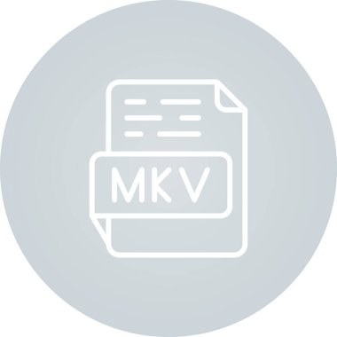 mkv dosya biçimi vektör illüstrasyonu