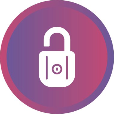 Kilidi aç. Web simgesi basit illüstrasyon