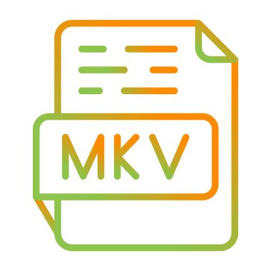 mkv dosya biçimi vektör illüstrasyonu