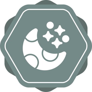 Ay ağ simgesinin vektör illüstrasyonu