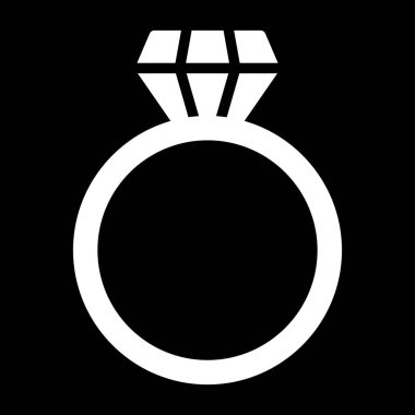 Elmas halka ikonu vektör illüstrasyonu