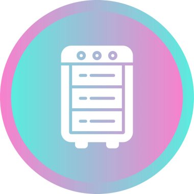 Sunucu Rack web simgesi vektör illüstrasyonu