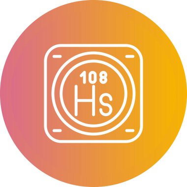 Metal kimyasal element ikon vektör çizimi