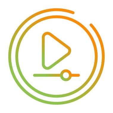 Müzik çalar simgesinin vektör illüstrasyonu