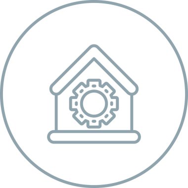 ev ayarları. Web simgesi vektör illüstrasyon tasarımı