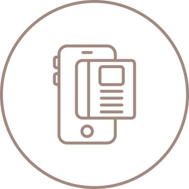 Akıllı telefon simgesinin vektör illüstrasyonu