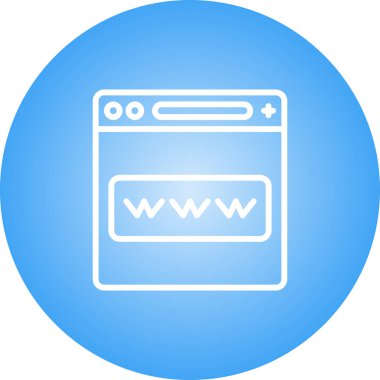 Benzersiz www vektör simgesi