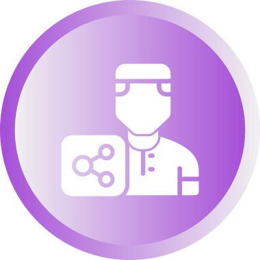 Doktor ve İnternet için vektör illüstrasyonu...