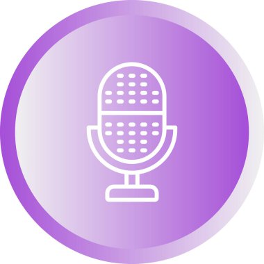 Modern mikrofon simgesinin vektör çizimi