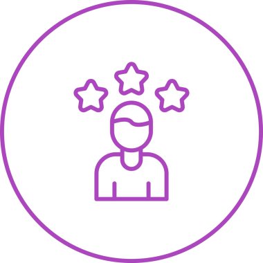 eşsiz kullanıcı vektör çizgisi simgesi