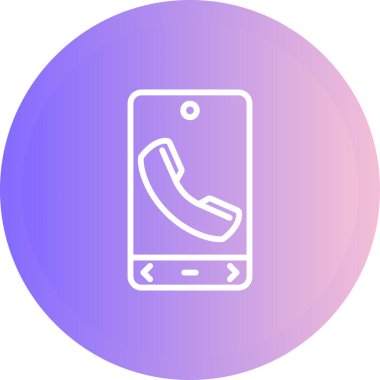 - Telefon. Web simgesi basit illüstrasyon