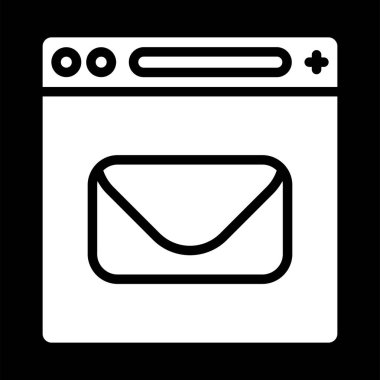 Zarf simgesi. Beyaz arkaplanda izole edilmiş modaya uygun düz biçim vektör simgesi.