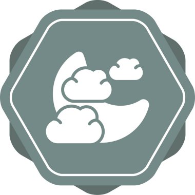 Ay ağ simgesinin vektör illüstrasyonu