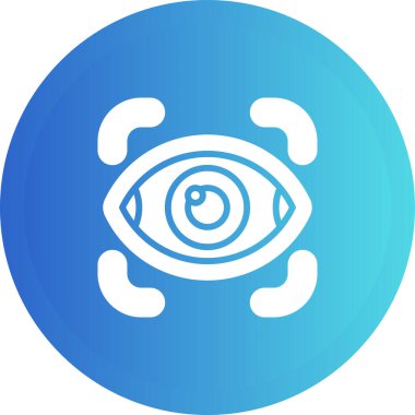 Retina Tarayıcı Web simgesi, vektör illüstrasyonu