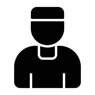 Erkek doktor simgesi, vektör illüstrasyonu