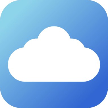 Bulut simgesi vektör illüstrasyonu