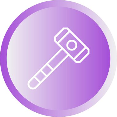 Çekiç simgesi, ağ basit illüstrasyon