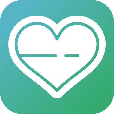 güzel kalp çizgisi vektör simgesi