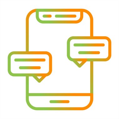 Konuş. Web simgesi basit illüstrasyon