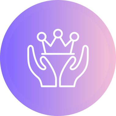 taç simgesi vektör illüstrasyonu