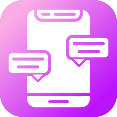 Sohbet simgesi, vektör çizimi