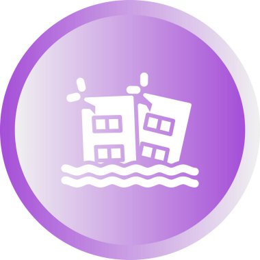 Flood web simgesi vektör illüstrasyonu