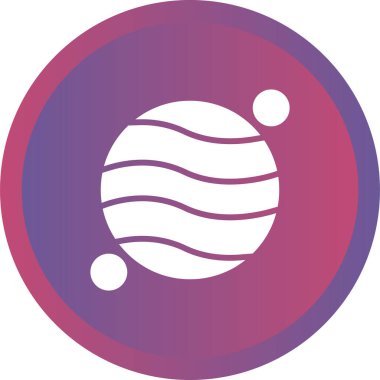 Gezegen simgesi, ağ basit illüstrasyon