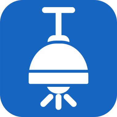 tavan lambası ince çizgi simgesi, vektör illüstrasyonu 