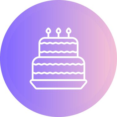 Kek simgesi, vektör illüstrasyonu basit tasarım