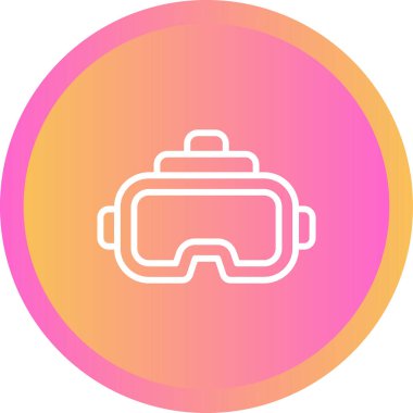 Sanal Gerçeklik Kulaklığı web simgesi, vektör illüstrasyonu