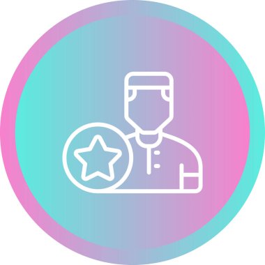 Yuvarlak kurdeleli bir doktorun vektör simgesi