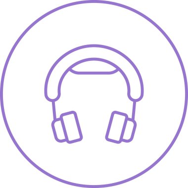 Kulaklık. Web simgesi basit illüstrasyon