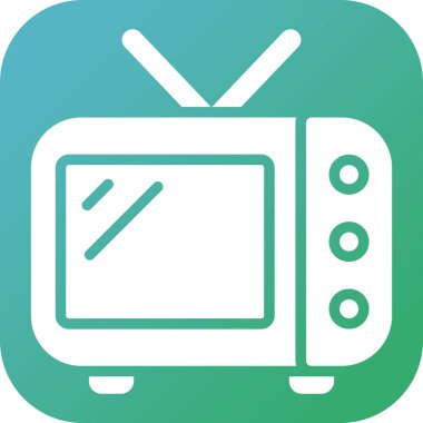 Televizyon. Web simgesi basit illüstrasyon