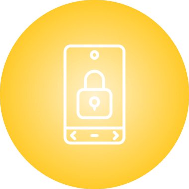 Kilit modern simgesinin vektör illüstrasyonu