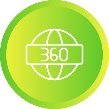 50360 derece simge ağınız için beyaz üzerine izole edilmiş