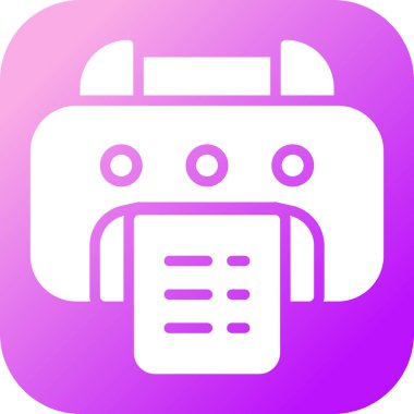 Yazıcı simgesi vektör illüstrasyonu