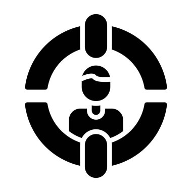 Siyah maskeli adamın vektör simgesi