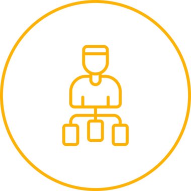 İş adamı ikonu. Basit resimleme